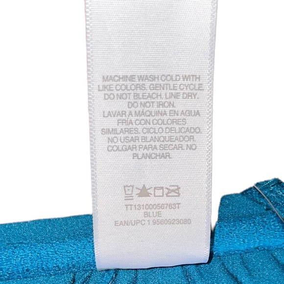 NEW WITH TAGS Tine and TRU Womens solid Variegated Rib Bikini Top Large L 12-14 - Picture 6 of 15